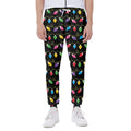 Pixel Christmas Lights Print Joggers