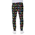 Pixel Christmas Lights Print Scuba Joggers