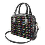 Pixel Christmas Lights Print Shoulder Handbag