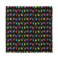 Pixel Christmas Lights Print Silk Bandana
