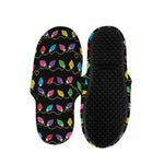 Pixel Christmas Lights Print Slippers