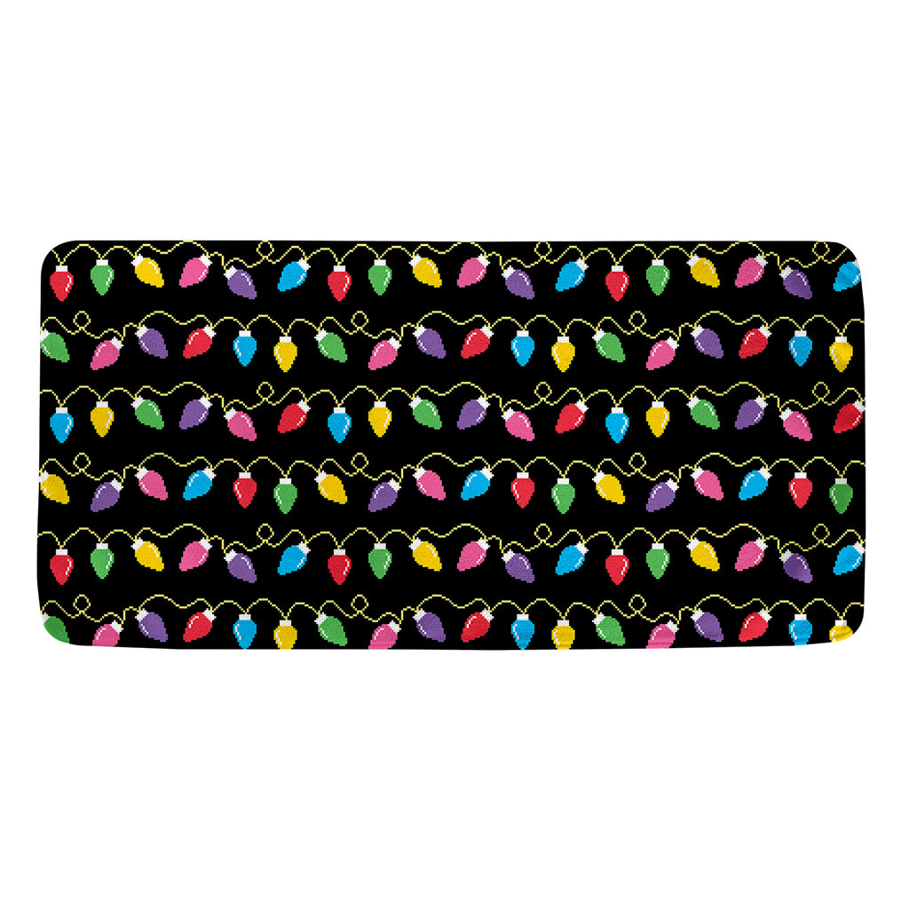 Pixel Christmas Lights Print Towel