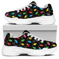 Pixel Christmas Lights Print White Chunky Shoes