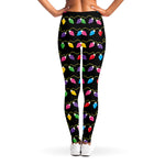 Pixel Christmas Lights Print Women's Leggings