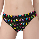 Pixel Christmas Lights Print Women's Panties