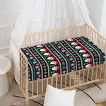 Pixel Christmas Santa Claus Print Baby Crib Sheet