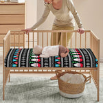 Pixel Christmas Santa Claus Print Baby Crib Sheet