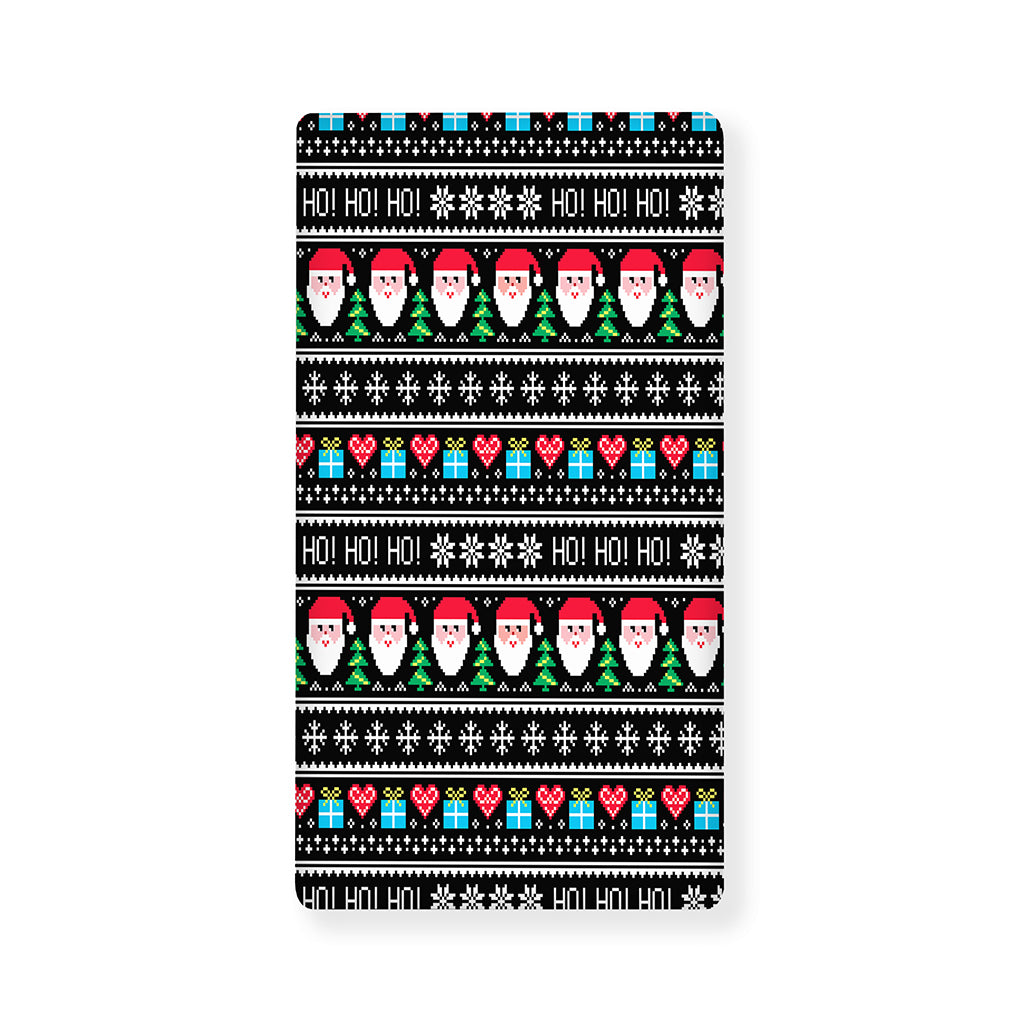 Pixel Christmas Santa Claus Print Baby Crib Sheet