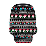 Pixel Christmas Santa Claus Print Baby Seat Cover