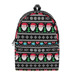 Pixel Christmas Santa Claus Print Backpack