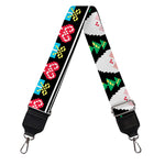 Pixel Christmas Santa Claus Print Bag Strap
