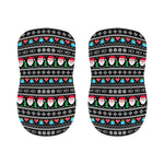 Pixel Christmas Santa Claus Print Bar Stool Covers