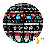 Pixel Christmas Santa Claus Print Basketball