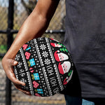 Pixel Christmas Santa Claus Print Basketball