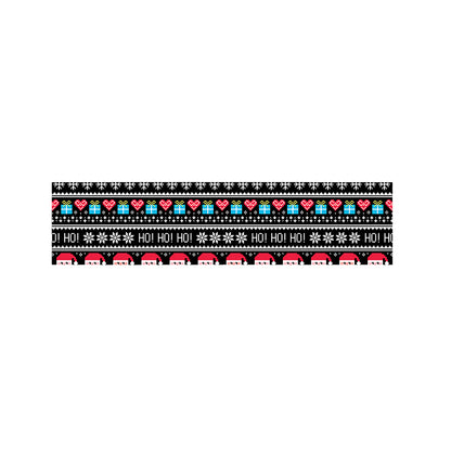 Pixel Christmas Santa Claus Print Bed Runner