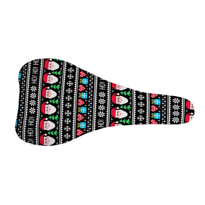 Pixel Christmas Santa Claus Print Bicycle Seat Cover