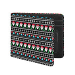 Pixel Christmas Santa Claus Print Bifold Wallet