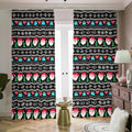 Pixel Christmas Santa Claus Print Dimout Pencil Pleat Curtains