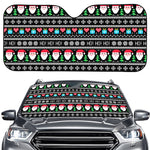 Pixel Christmas Santa Claus Print Car Windshield Sun Shade