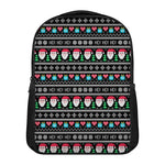 Pixel Christmas Santa Claus Print Casual Backpack