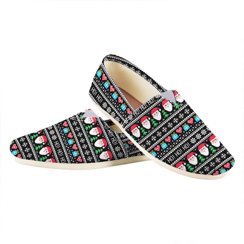 Pixel Christmas Santa Claus Print Casual Shoes