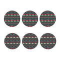 Pixel Christmas Santa Claus Print Coaster Set