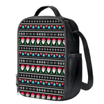 Pixel Christmas Santa Claus Print Crossbody Lunch Bag