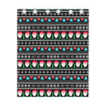 Pixel Christmas Santa Claus Print Curtain