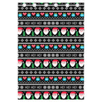 Pixel Christmas Santa Claus Print Curtain