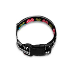 Pixel Christmas Santa Claus Print Dog Collar