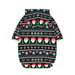 Pixel Christmas Santa Claus Print Dog Zip Up Hoodie