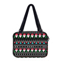 Pixel Christmas Santa Claus Print Double Strap Bible Bag