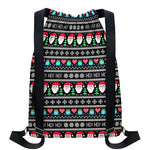 Pixel Christmas Santa Claus Print Drawstring Backpack