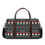 Pixel Christmas Santa Claus Print Duffle Bag