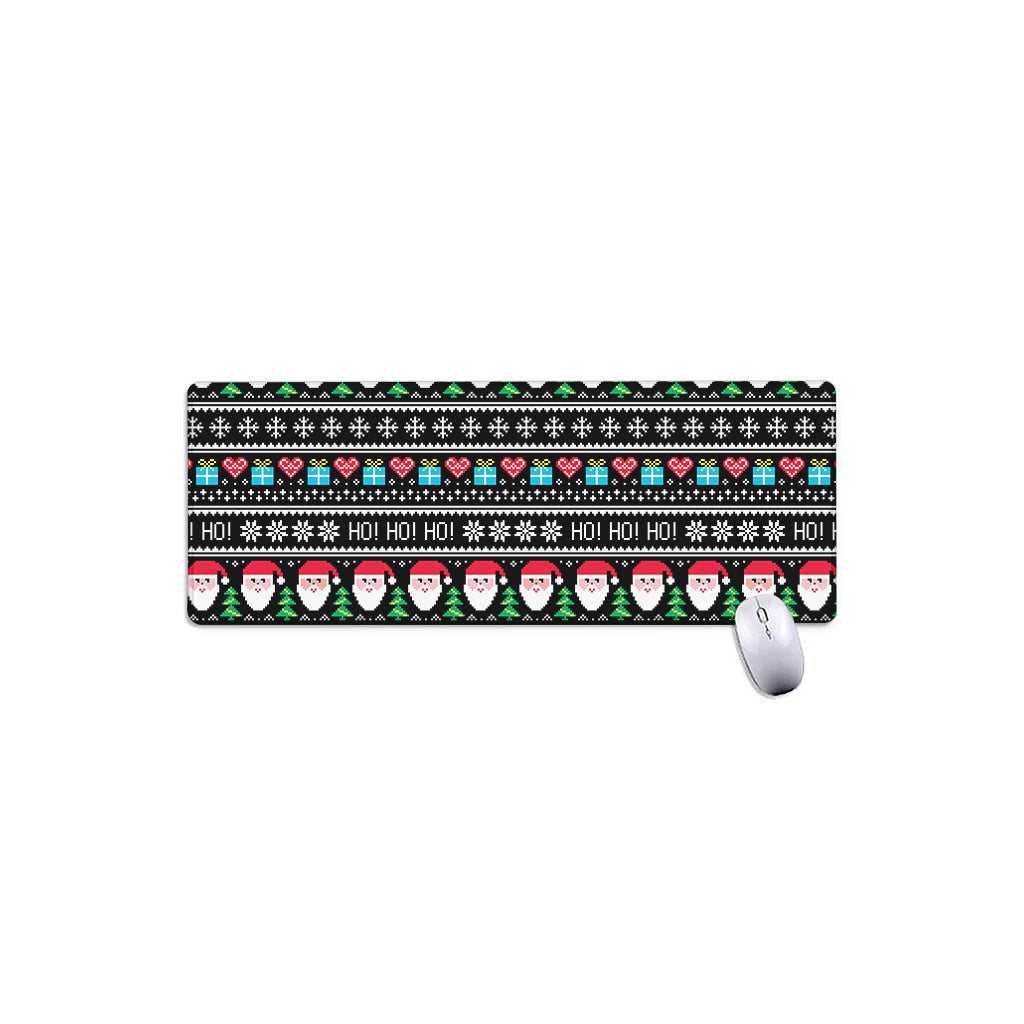 Pixel Christmas Santa Claus Print Extended Mouse Pad