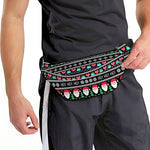 Pixel Christmas Santa Claus Print Fanny Pack