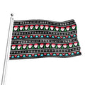 Pixel Christmas Santa Claus Print Flag