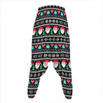 Pixel Christmas Santa Claus Print Hammer Pants