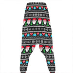 Pixel Christmas Santa Claus Print Hammer Pants