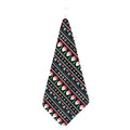 Pixel Christmas Santa Claus Print Hand Towel