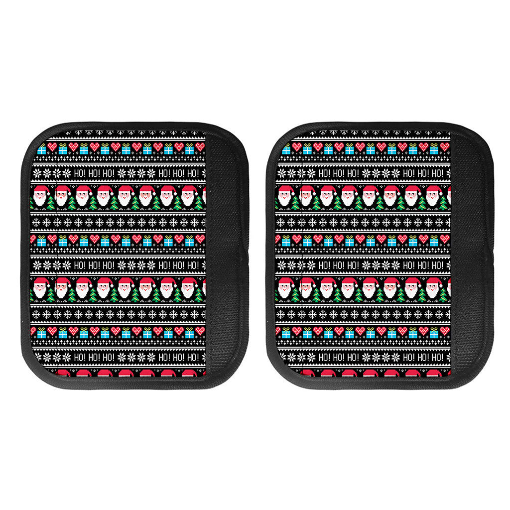 Pixel Christmas Santa Claus Print Handle Covers