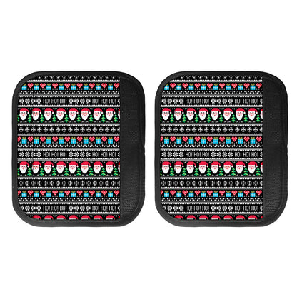 Pixel Christmas Santa Claus Print Handle Covers