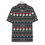 Pixel Christmas Santa Claus Print Hawaiian Shirt