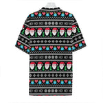 Pixel Christmas Santa Claus Print Hawaiian Shirt