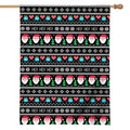 Pixel Christmas Santa Claus Print House Flag