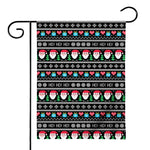 Pixel Christmas Santa Claus Print House Flag