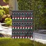 Pixel Christmas Santa Claus Print House Flag