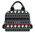 Pixel Christmas Santa Claus Print Insulated Lunch Bag