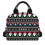 Pixel Christmas Santa Claus Print Insulated Lunch Bag