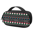 Pixel Christmas Santa Claus Print Portable Cooler Travel Case